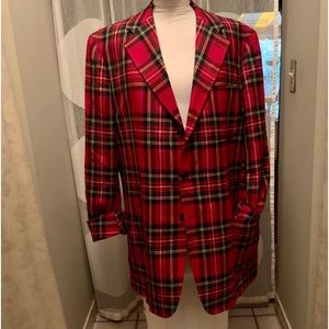 Tartan plaid oversized menswear Italian jacket